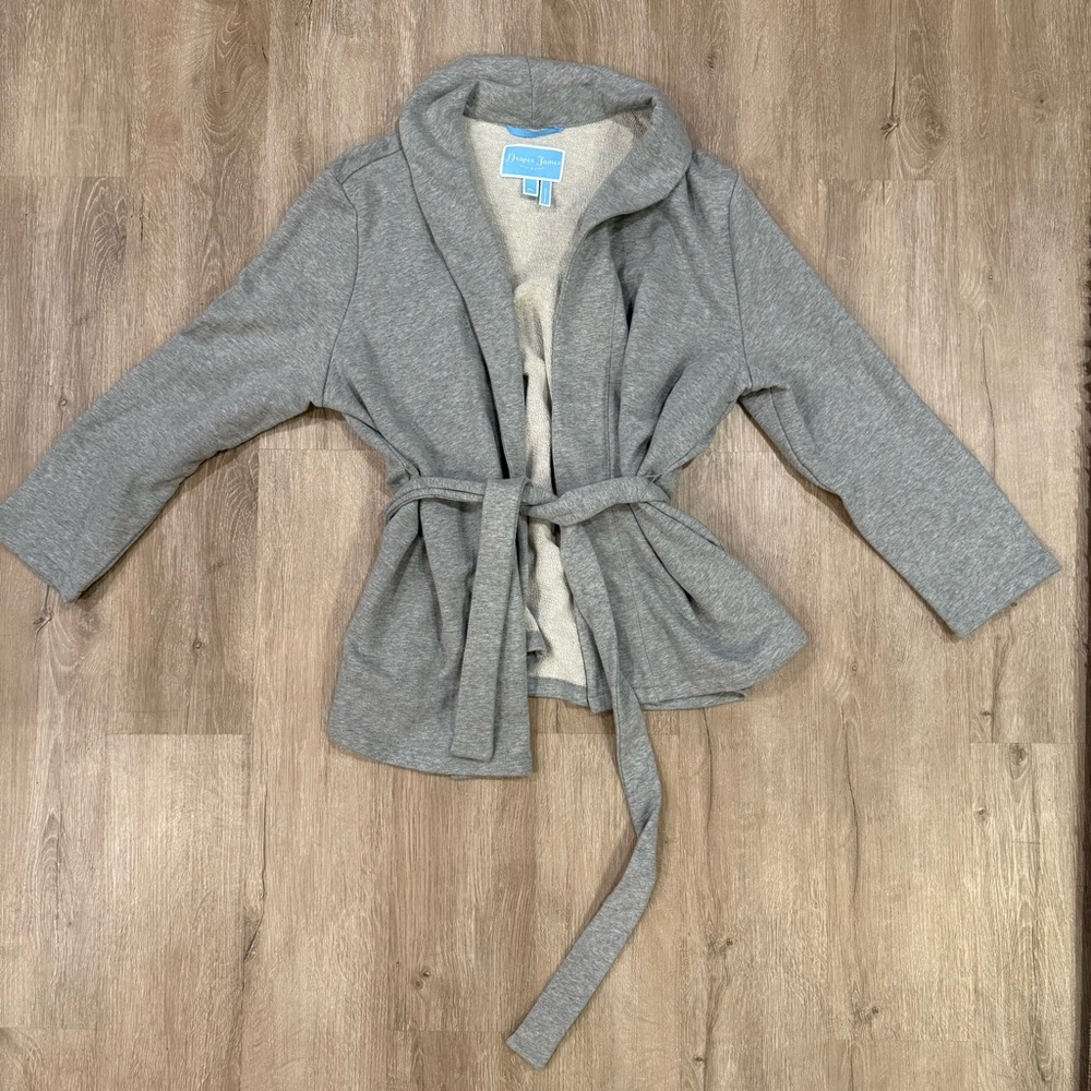 Draper James Shawl Collar Sweatshirt Cardigan Jacket Size XL